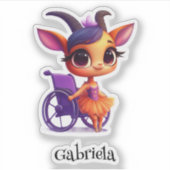 Zehenspitzen Personalisierter Vinyl-Aufkleber Aufkleber (Vorderseite)