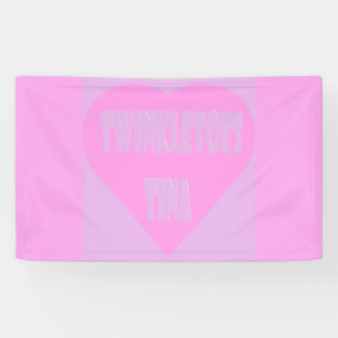 Zehenspitzen Tina rosa und mauves Herz Banner