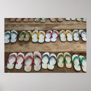Zehenstegsandalen Poster