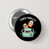 Zehenvierteljährlicher Funny Toe Pun Dark BG Button (Vorne & Hinten)