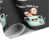 Zehenvierteljährlicher Funny Toe Pun Dark BG Geschenkpapier (Rolleneckpunkt)