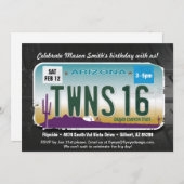 Zehn 16. Geburtstag Arizona Einladung (Vorne/Hinten)