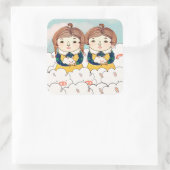 Zehn 2013 quadratischer aufkleber (Tasche)