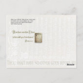 Zehn antike Gebote Postkarte (Rückseite)