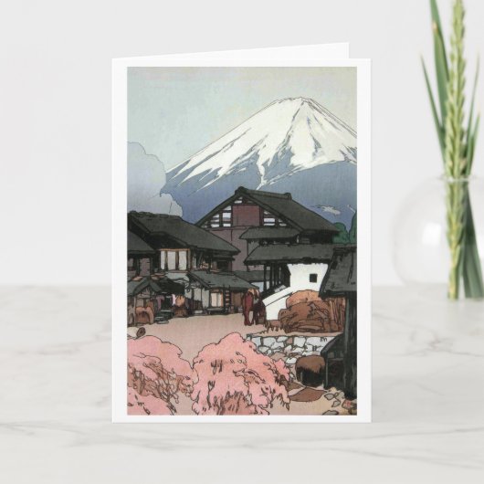 Zehn Ausblicke auf Fuji, Funatsu, Yoshida Karte (Vorderseite)