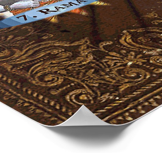 Zehn Avatare von Vishnu - Gerahmte, kundenspezifis Poster (Ecke)