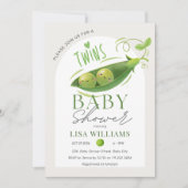 Zehn Babyduscherbsen in einem Pod Boys Mädchen neu Einladung (Vorderseite)