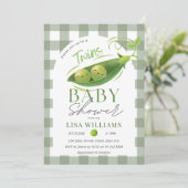 Zehn Babyduscherbsen in einem Pod Boys Mädchen neu Einladung (Stehend Vorderseite)