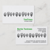 Zehn Bäume - Schwarz auf Weiß Visitenkarte (Vorne/Hinten)