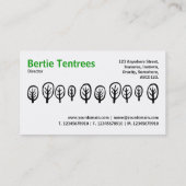 Zehn Bäume - Schwarz auf Weiß Visitenkarte (Rückseite)