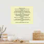 ZEHN BEMERKUNGEN DER LIEBE...Poster Poster (Küche)