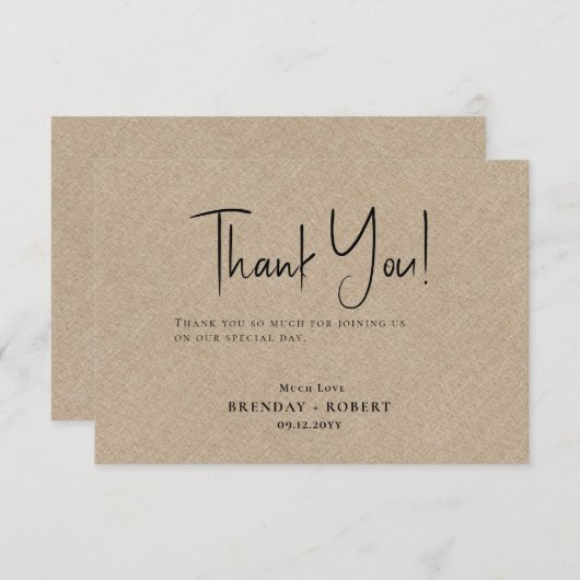 Zehn Bettwäsche Einfaches Skript Willkommen Danke (Vorne/Hinten)