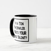 Zehn Button Bowler Super Talent. Zwei Tone-Kaffee- Tasse (Vorderseite Links)