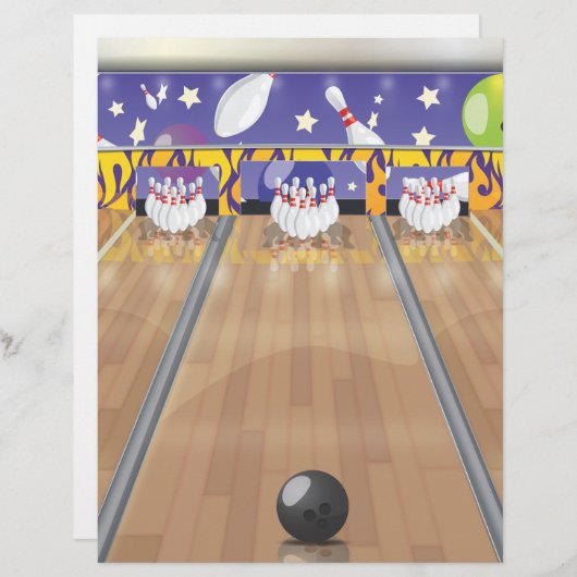 Zehn Button Bowling Alley (Vorne/Hinten)