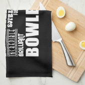 Zehn Button Bowling Bowlers Beste Bowler-Welt je Geschirrtuch (Viertel Falte)