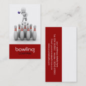 Zehn Button Bowling Business Card Visitenkarte (Vorne/Hinten)