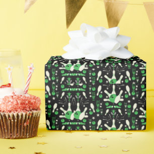 Zehn Button Bowling Geburtstagsgeschenk Geschenkpapier
