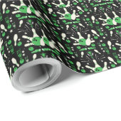 Zehn Button Bowling Geburtstagsgeschenk Geschenkpapier (Rolleneckpunkt)