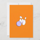 Zehn Button Bowling Geburtstagsparty Einladung (Rückseite)