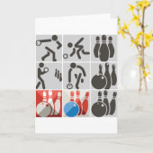 Zehn Button Bowling Icons Sport Grußkarten Karte (Gelbe Blume)
