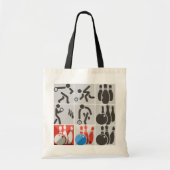 Zehn Button Bowling Icons Sport Totasche Tragetasche (Vorne)