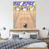 Zehn-Button-Bowling Leinwanddruck (Insitu (Schlafzimmer))