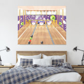 Zehn-Button-Bowling Leinwanddruck (Insitu (Schlafzimmer))