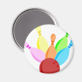 Zehn Button Bowling Magnet (Vorderseite/Rückseite)