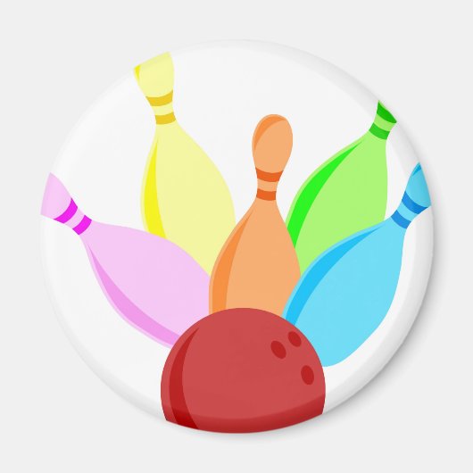 Zehn Button Bowling Magnet (Vorne)
