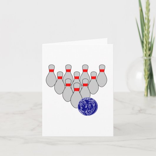 Zehn Button Bowling Mitteilungskarten (Vorderseite)