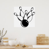 Zehn Button Bowling Poster (Küche)