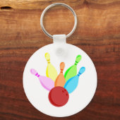 Zehn Button Bowling Schlüsselanhänger (Vorderseite)