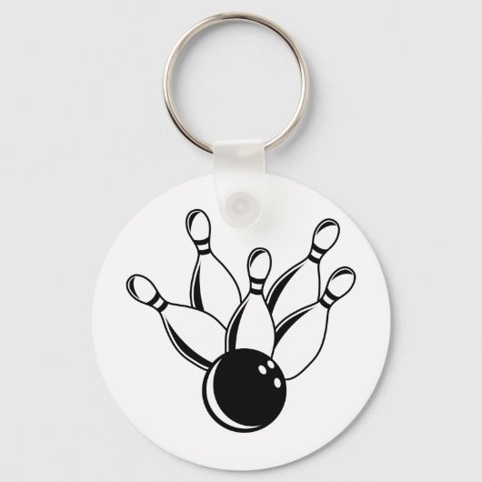 Zehn Button Bowling Schlüsselanhänger (Vorderseite)