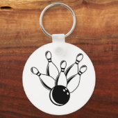 Zehn Button Bowling Schlüsselanhänger (Vorderseite)