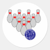 Zehn Button Bowling Stickers (Vorderseite)