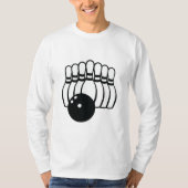 Zehn Button Bowling Team Logo T-Shirt (Vorderseite)