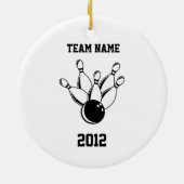 Zehn Button-Bowling, Team-Name, 2012 Keramik Ornament (Hinten)