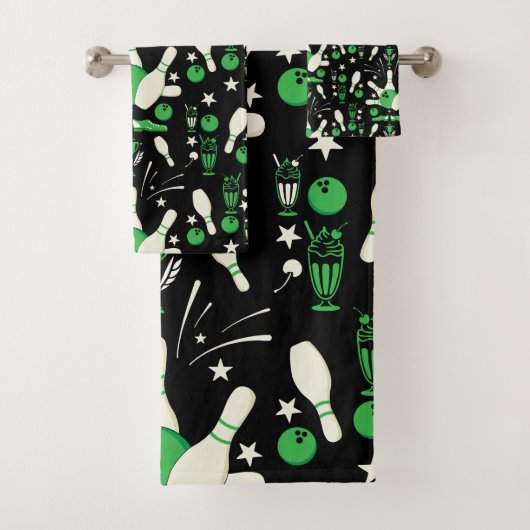 Zehn Button Bowling Wohngestaltung Badhandtuch Set (Insitu)