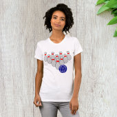Zehn Button Bowling Womens T - Shirt