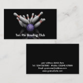 Zehn Button-Bowlings-Geschäfts-Karte Visitenkarte (Vorne/Hinten)