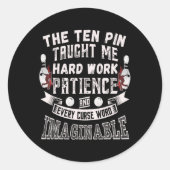 Zehn Button lehrte mich jeden Fluch Wort Männer Fr Runder Aufkleber (Vorderseite)