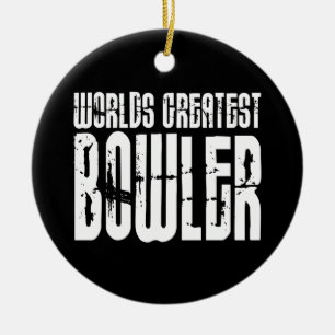 Zehn ButtonBowling u. Bowlers: Weltbester Bowler Keramikornament