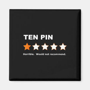 Zehn Buttone Ein Star Review Funny Bowling für Bow Magnet