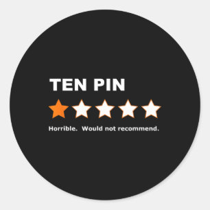 Zehn Buttone Ein Star Review Funny Bowling für Bow Runder Aufkleber