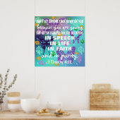 Zehn Christliche Reinheitsbibel Poster (Küche)