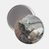 Zehn der Statue in römischen Ruinen Magnet (Vorderseite/Rückseite)
