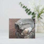 Zehn der Statue in römischen Ruinen Postkarte (Stehend Vorderseite)