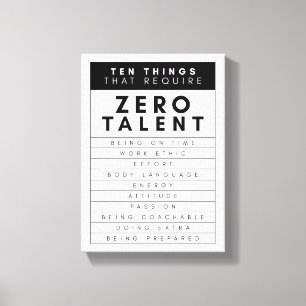 Zehn Dinge, die kein Talent erfordern Leinwanddruck