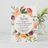 Zehn fallen Babydusche, Zwillingsmädchen oder Jung Einladung (Stehend Vorderseite)