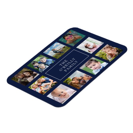 Zehn Familienfoto Collage Custom Magnet (Linke Seite)